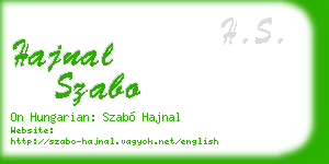hajnal szabo business card